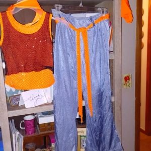 Neon Hip Hop Dance outfit size 8